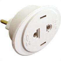 Pino Adaptador (Entrada =2 Redondo/Saida =2 Universal) Asantos Branco 10A 2110 - Kit C/10