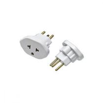 Pino Adaptador Flp Universal 2 Polos+Terra 10A. Branco - Kit C/10 Pecas Pino Adaptador Flp Universal 2 Polos+Terra 10A. Branco - Kit C/10 Pecas