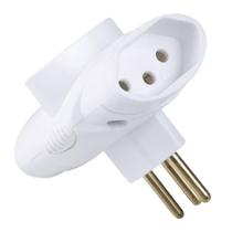 Pino Adaptador Tipo "t" Branco 2p+t 10a - Tramontina Pino Adaptador Tipo "t" Branco 2p+t 10a - Tramontina