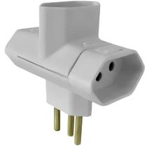 Pino Bipolar 3 Saídas Tipo ”T” 2P+T 10A 250 Volts Cinza - 12250 - ILUMI