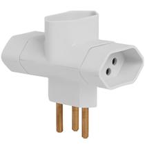 Pino Bipolar 3 Saídas Tipo T 2P+T 10A 250V Branco 12270 Ilumi Materiais Elétricos Pino Bipolar 3 Saídas Tipo T 2P+T 10A 250V Branco 12270 Ilumi Materiais Elétricos