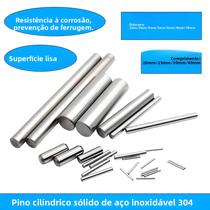 Pino Cilíndrico De Aço Inoxidável 304 M2-M10 20-40mm Com Chanfro De Precisão Para Eixo Fixo