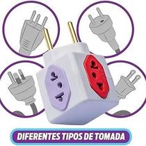 Pino Cubo 4 Saídas 3D - Adaptador 10A/20A-Padrão Novo e Antigo- Cores Sortidas-Prático e Compacto Pino Cubo 4 Saídas 3D - Adaptador 10A/20A-Padrão Novo e Antigo- Cores Sortidas-Prático e Compacto