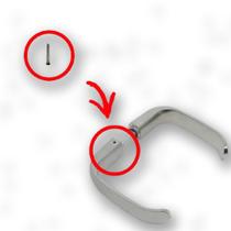 PINO de MAÇANETA + BUCHA KIT cromado