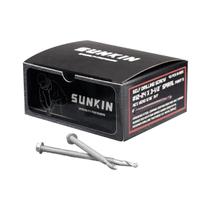 Pino de parafuso SUNKIN 12x3 .5cm Straight Silver Metal Hardware 40 unidades