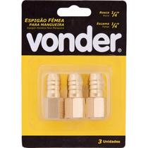 Pino Espigão Fixo Fêmea de 1/4 x 3/8" 03 Peças