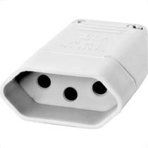 Pino Femea 2 Polos+Terra Perlex 20A Branco 2046Brc/10 - Kit C/10 Pino Femea 2 Polos+Terra Perlex 20A Branco 2046Brc/10 - Kit C/10