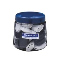 Pino Femea 2 Polos Tramontina 10A Preto/Branco Kit 24 Unid Pino Femea 2 Polos Tramontina 10A Preto/Branco Kit 24 Unid
