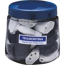 Pino Femea 2 Polos Tramontina 10A Preto/Branco - Kit C/24