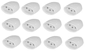 Pino fêmea 20a 3p pial daneva 1612 branco - kit c/12