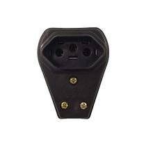 Pino Fêmea 3p 20a Triangular Com Prensa Cabo Preto - Ilumi