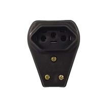 Pino Fêmea 3P 20A Triangular com Prensa Cabo Preto - Ilumi