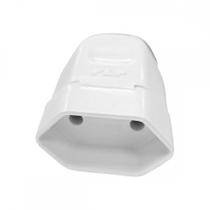Pino Femea Flp 2 Polos+Terra 20A. Branco - Kit C/10 Pecas