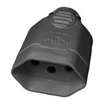 Pino femea ilumi 2 polos+terra 20a. preto prensa cabo - 1423pct Pino femea ilumi 2 polos+terra 20a. preto prensa cabo - 1423pct