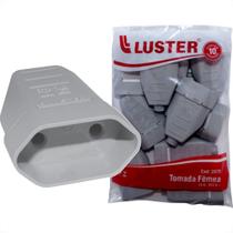 Pino Femea Luster 2 Polos 10A. Cinza 2075 - Kit C/10 Pecas