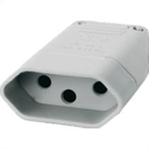 Pino Femea Perlex 2P+T 10A Cinza 2043 Pino Femea Perlex 2P+T 10A Cinza 2043