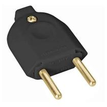 Pino macho 10a branco e preto tramontina - 2 polos