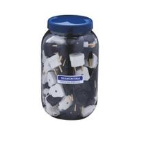 Pino Macho 2P 10A Pote com 78 Plugues para Instalações Elétricas Tramontina Pino Macho 2P 10A Pote com 78 Plugues para Instalações Elétricas Tramontina