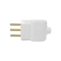 Pino Macho 3P 10A com Prensa Cabo Branco - Ilumi