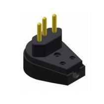 Pino Macho 3p 20a Triangular Com Prensa Cabo Preto - Ilumi