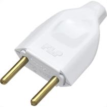 Pino Macho Flp 2 Polos 10A. Oco Branco - Kit C/10 Pecas Pino Macho Flp 2 Polos 10A. Oco Branco - Kit C/10 Pecas