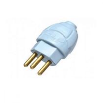 Pino Macho Flp 2 Polos+Terra 20A. Macico Branco - Kit C/10 Pecas Pino Macho Flp 2 Polos+Terra 20A. Macico Branco - Kit C/10 Pecas