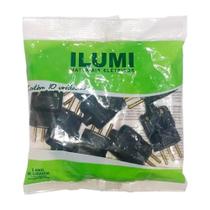 Pino Macho Ilumi 2P+T 20A 250V Preto - Embalagem com 10 Unidades