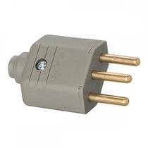 Pino Macho Margirus 2P+T 10A Cinza - Kit C/10 Unidades