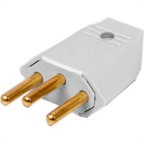 Pino Macho Perlex 2P+T 10A Cinza 1043 - Kit C/10 Unidades Pino Macho Perlex 2P+T 10A Cinza 1043 - Kit C/10 Unidades
