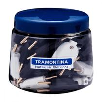 Pino Macho Tramon 2P 10A 911 Pote Branco/Preto - Kit C/42 Unidades Pino Macho Tramon 2P 10A 911 Pote Branco/Preto - Kit C/42 Unidades