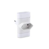 Pino Multiplicador 3 Tomadas Bipolar Branco - Force Line
