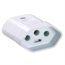 Pino Plug Femea Tramontina 2P+T 10A Branco Embalagem com 10 Unidades