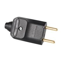 Pino Plug Macho 2P 10A Preto Prensa Cabo PLD11-2PT MarGirius