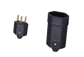 Pino plug macho + femea 2p+t ou 2p 10a preto margirius