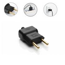 Pino Plug Macho para Tomada 2P 10A 250V Preto Ilumi