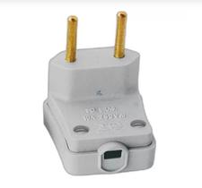 Pino Plug Triangular Gigante 2 Polos Cabo Pp 10A 250V Perlex
