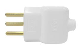 Pino Prensa Cabo 2P + T Bipolar 10A 250V Branco Ilumi 14350