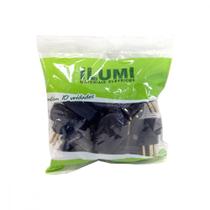 Pino Prensa Cabo Ilumi Gigante 2 Polos+Terra 10A Preto 1418Pct - Kit C/10 Pino Prensa Cabo Ilumi Gigante 2 Polos+Terra 10A Preto 1418Pct - Kit C/10