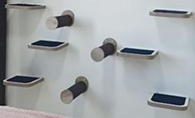 Pino Step Bege Escalada P/ Gatos Degrau Flutuante 30cm - Kit 5