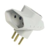 Pino Três Saídas 3P 10A Cinza - Mectronic para Conexão Elétrica Pino Três Saídas 3P 10A Cinza - Mectronic para Conexão Elétrica