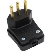 Pino Triangulo 2 Polos+Terra Perlex 10A Preto 2055Prc/10 - Kit C/10