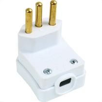 Pino Triangulo 2 Polos+Terra Perlex 20A Branco 2056Brc/10 - Kit C/10