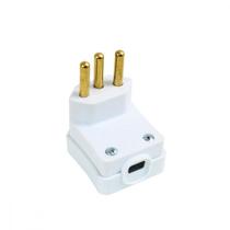 Pino Triangulo 2 Polos+Terra Perlex 20A Branco 2056Brc/10 - Kit C/10 Pino Triangulo 2 Polos+Terra Perlex 20A Branco 2056Brc/10 - Kit C/10