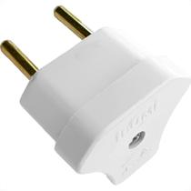 Pino Triangulo Ilumi 2 Polos 10A. Branco - 1443Pct - Kit C/10 Pecas