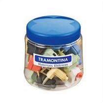 Pino Triangulo Tramontina 2 Polos 10A. Colorido Pote . / Kit C/ 24 Peças