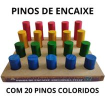 Pinos De Encaixe Brinquedo Educativo Terapêutico Em Mdf Colorido Com Tinta Atóxica Pinos De Encaixe Brinquedo Educativo Terapêutico Em Mdf Colorido Com Tinta Atóxica