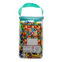 Pinos de Montar com 1000 peças em Bolsa Happy Blocs Mágicos