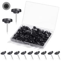 Pinos de pressão JIMSUMM 150 PCS, cabeça de plástico, ponta de aço, preta