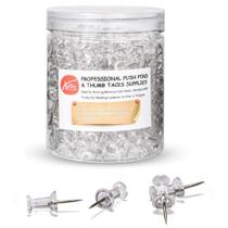 Pinos de pressão Yalis, cabeça de plástico transparente de 600 unidades e ponta de aço