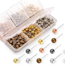 Pinos de pressão Yalis Map Tacks de 3 mm, cor metálica, 360 unidades Pinos de pressão Yalis Map Tacks de 3 mm, cor metálica, 360 unidades